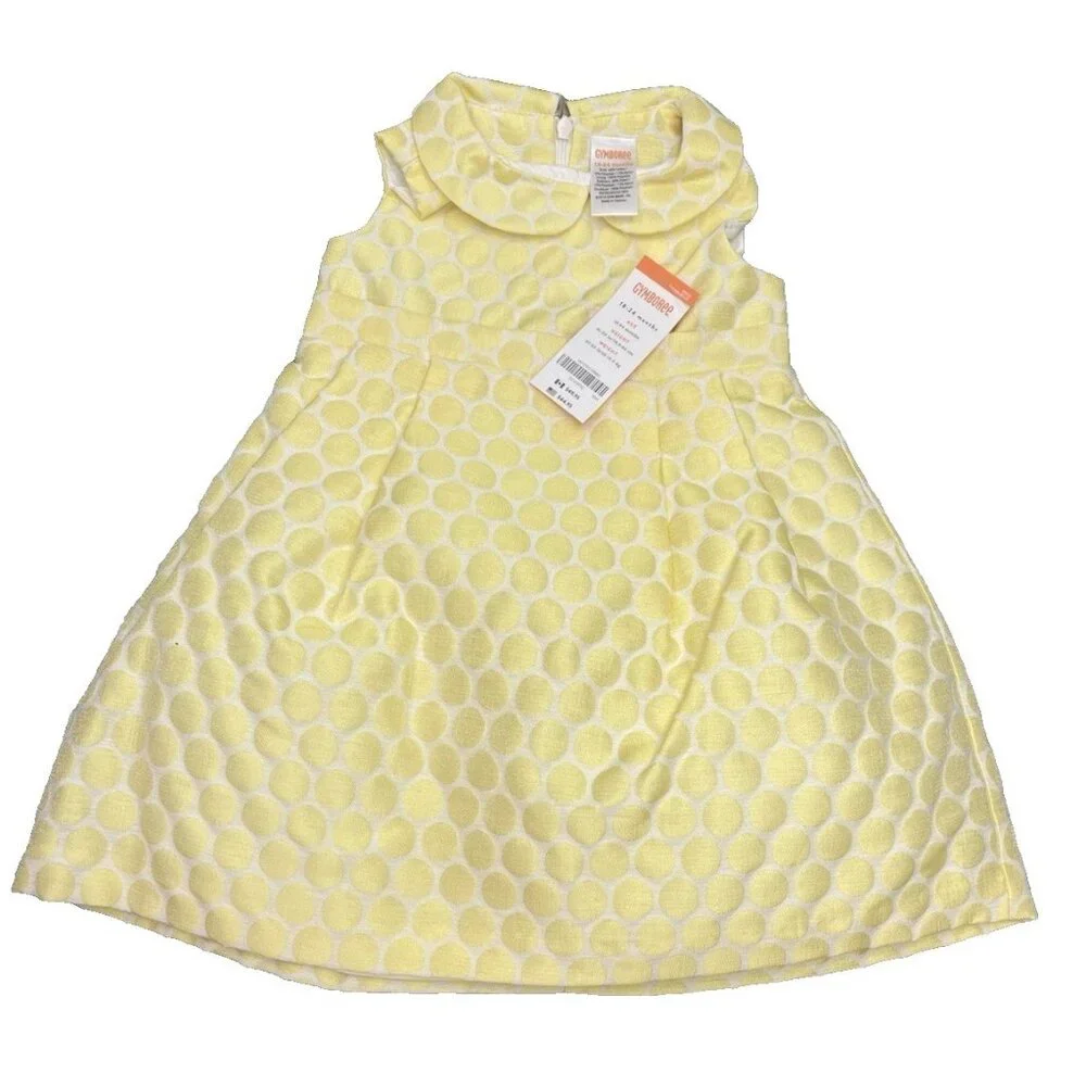 GYMBOREE Baby Girl Dot Dress Cotton Sleeveless Siz18-24 Months